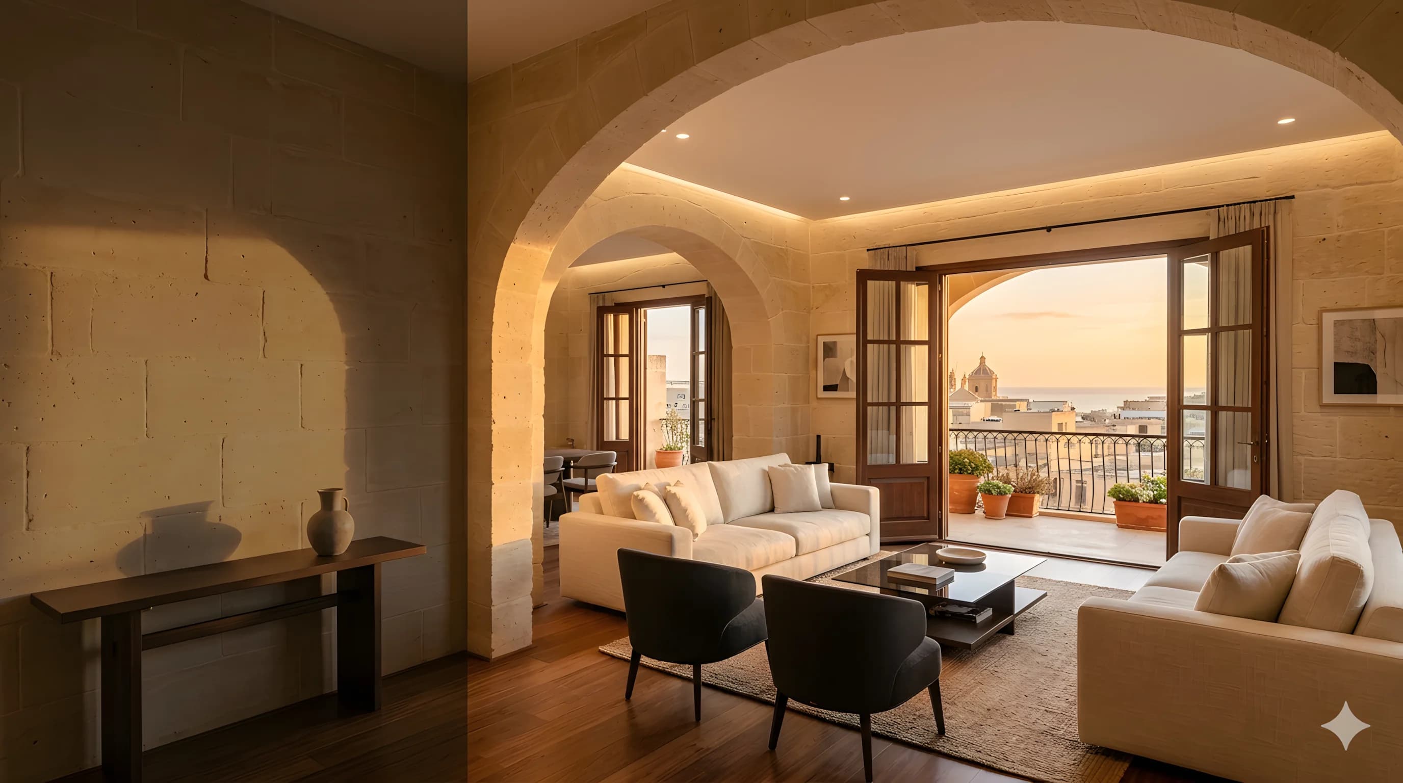 Luxury Malta rental property interior managed by HyRize